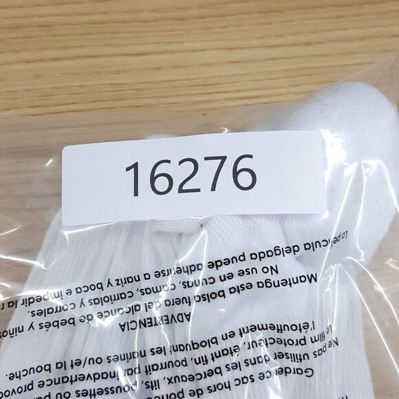 PERRY ELLIS Crew Socks White 3-Pack Moisture Wicking Cushioned Logo - Picture 4 of 4